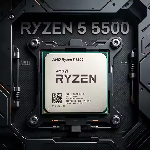 AMD R5 5500 Ryzen 5 5500 Processor 65W 3.6GHz 7NM L3=16M 6-Core 12-Thread DDR4 Socket AM4 Gaming Pro