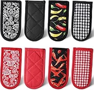 Geiserailie 8 Pieces Pan Handle Sleeve Heat Resistant Pot Grip Non-Slip Skillet Holder Machine Washa