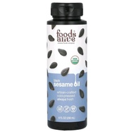 Foods Alive Organic Black Sesame Oil, Artisan Cold-Pressed, 8 fl oz (236 ml)