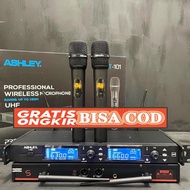 Mic Wireless Ashley MCR 168 original / ashley mcr 168 mic karaoke - ORIGINAL
