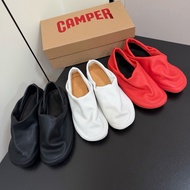 CAMPER × ISSEY MIYAKE 2026 Spring/Summer Shoes Women's Flats Shoes Comfortable Cowhide Leather Casua