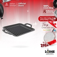 Lodge Square Cast Iron Grill Pan 28cm