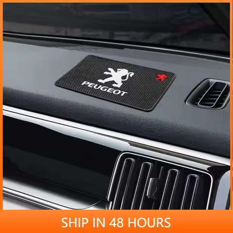 Car Logo Phone Anti-slip Mat Dashboard Silicone Anti-skid Pad For PEUGEOT 106 206 306 308 406 107 20