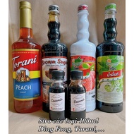 Ding Fong, Torani syrup,... 100ml graduated bottle