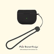 For Jabra Elite 10 Case Cute Jabra Elite 8 Active Silicone Soft Case Cartoon Silicone Short Lanyard 