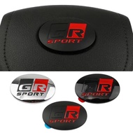 Car Steering Wheel Emblem Badge Decals For Toyota Sport GR Sport RAV4 C-HR Prado Prius Camry Corolla Highlander Auto Accessories