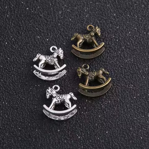 14pcs Antique /Bronze Metal Lovely mini 3D Trojan Jewelry Charms 4*14*15mm Vintage Fashion Jewelry A