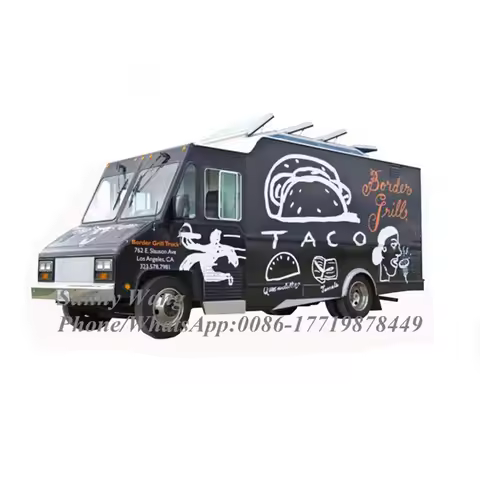 Classic Vintage Street Electric Food Truck Trailer Mobile Kitchen Vending Machine Snack Coffee Hot D