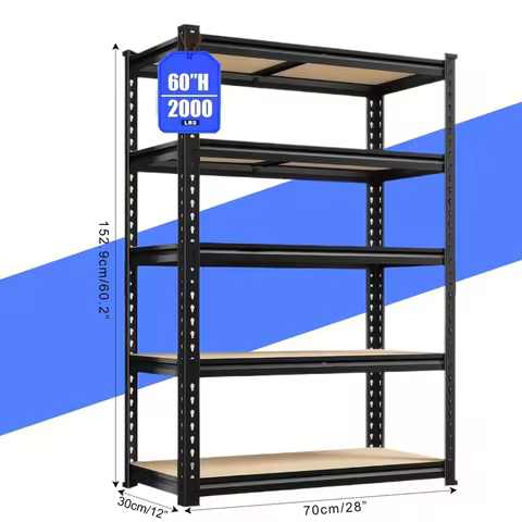 72"/60"H Garage Shelving Storage Shelves,2000LBS Capacity Heavy Duty Adjustable Storage Shelve For C