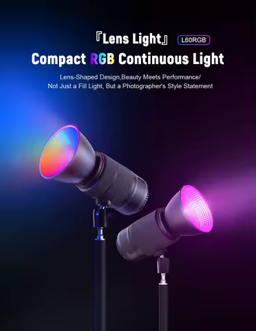 60W RGB LED Video Light with 12 FX Effects,2500K-6500K,11500lux,Type-C Fast Charging, Bowens Mount f