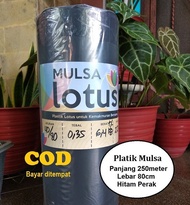 mulsa plastik mulsa hitam perak lotus 1 rol  lebar 80 cm panjang 250 meter tanaman cabe tomat timun 