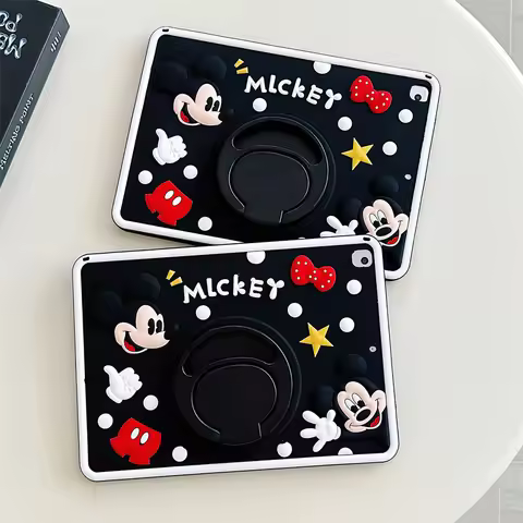 Cute 3D Cartoon Mickey Silicone Tablet Protective Case For IPad 10 9 8 7th Generation Air 2 3 4 5 6 