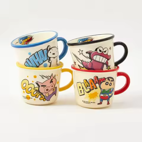 Crayon Shin-chan Crayon Shin-chan Ceramic Mug Creative Couple's Water Cup Office Coffee and Milk Cup
