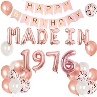 (SG SELLER) 50th Birthday Decorations, 50th Birthday Balloon, Rose Gold Birthday Decorations Set 50 