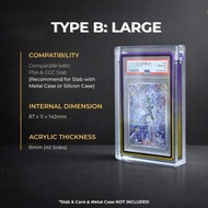 Magnetic PSA Slab Acrylic Case - Magnetic Display Protector - Ultra Thick with UV Resistant - Pokemo