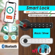 ล็อคลายนิ้วมือ กลอนประตูดิจิตอล ลูกบิดประตูอัจฉริยะ ลูกบิดประตูดิจิตอล การชาร์จฉุกเฉินด้วย USB ลายนิ้วมือ / รหัสผ่าน / กุญแจ ล็อคประตูลายนิ้วมือ Smart Door lock XPH395