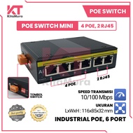 Industrial POE Switch Mini 6.8 Port POE RJ45 Transmission Speed 10/100 Mbps