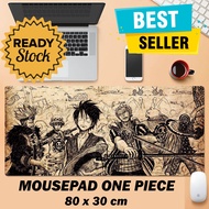 Mouse Pad Gaming One Piece Desk Mat 30 x 80 cm Alas Meja Komputer Super Besar Lebar Anti Slip
