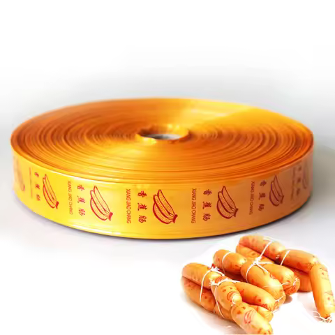 5/10 Meters Width 45mm Yellow Plastic Sausage Casing Tube Meat Stuffer Casing For Sausage Maker Ham 