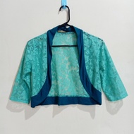 Preloved / Thrift Brukat Kardigan / Cardigan / Outer / Cardy Crop Renda Tosca