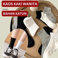MATA KATUN 2305 SOCKS SHORTWanita GIRLS' SOCKS LONG HIGH ABOVE ANKLE TEENAGERS COTTON SOCKS IMPORTED