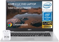 ASUS Chromebook Laptop for College Student, 17.3 Inch FHD, Intel Celeron N4500, Chrome OS, 4GB RAM, 