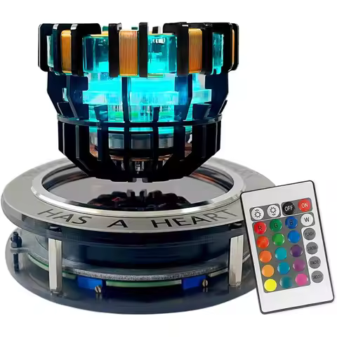 Arc Reactor MK1iron man arc reactor Levitating 1:1 Scale Floating and Spinning LED Tech Decor,Desk D