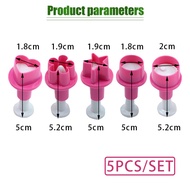 Cetakan Kue Pemotong Kukis 5 Buah/Set Fondan Biskuit Hati Plum Kancing Bintang Untuk Dekorasi Kue Da