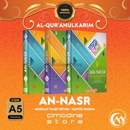 CAHAYA Al Qur'AN Tajwid Color AN-NASR Mushaf AlWaqfu Wal Ibtida Without Translation A5 | Non-transla