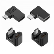CY 4pcs/lot USB-C USB2.0 Type C Female to Micro USB Male Power Data Adapter 90 Degree 360 Degree Ang