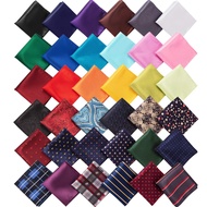 36 Pieces Pocket Square Handkerchief Soft Colored Hankies for Men Party Wedding, As Pictures Shown, 