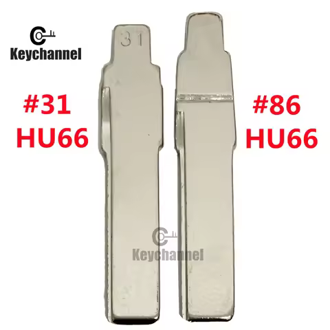 Keychannel 10PCS HU66 Car Key Blade #31 #86 KD Key Blank for KEYDIY Xhorse VVDI Remote for Golf MK7 