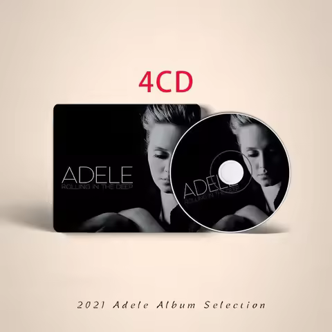 Pop Adele Adkins Music CD 30 21+Greatest Hits Album 4pcs Music Record Cosplay Walkman Car Soundtrack