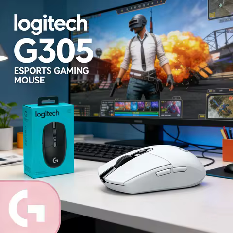 Logitech G305 LIGHTSPEED Wireless Gaming Mouse 99g with HERO 12K Sensor 12000 DPI 250h Battery 6-But
