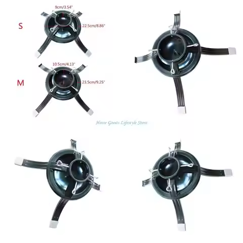E74E Reliable Real Christmas Tree Stand Durable Iron Tree Holder Rack Display Support