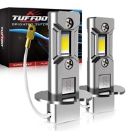 TUFFOO Plug And Play H3 Led Fog Light Bulb For Car/Truck 6000K/3000K - Lime Green/White/Golden Yellow (12V/24V/2 Pcs)