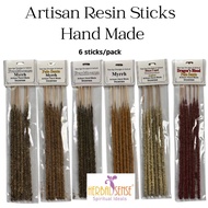 New! SI Artisan Resin Incense Sticks Helps to Purify Negative Energy Frankincense Myrrh Copal Dragon Blood