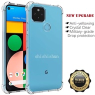 For Google Pixel 4a 5G case Transparent Soft Silicone Clear Rubber Gel Jelly Shockproof Case Four corner anti fall Cover
