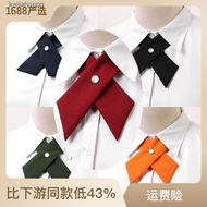 Student JK uniform bow tie and tie flower Korean version British men's and women's professional wear bow tie girl's cross bow tie kaijialvrong