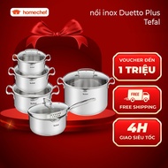 Tefal Duetto Plus Premium Induction Cooker Stainless Steel Pot 20cm/22cm/24cm/28cm