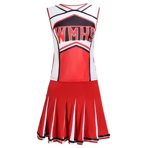Girl Cheerleader Costume Glee Style Cheerleading Varsity Cheerleader Costume Fancy Dress Uniform Hig