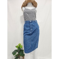 Brand cache creek Stretch Denim Fabric Waist 25"-26" Second-Hand Jeans Skirt Tapered Style Vintage I