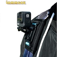 Lammcou Backpack Shoulder Strap Mount with Adjustable Shoulder Pad and 360° Rotating Base Mount Compatible with GoPro Hero 9/8/7/6/5 Black