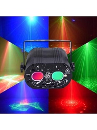 Luces de fiesta Dj, luces de disco, proyector de luces estroboscópicas con múltiples patrones de efectos y luces del norte con control remoto, activado por sonido. Adecuado para reuniones familiares tanto en interiores como en exteriores, clubes de karaoke, salas de estar, dormitorios. Cree una atmósfera de fiesta