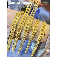 Rantai Tangan coco king perut ular emas 916 / Coco king bracelet 22k