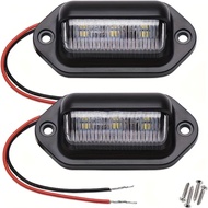 TEMU 2/4pcs Led License Plate Lights By Nlpearl | 6000k White, , 12v-24v Universal For Truck, Suv, R