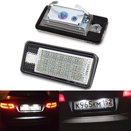 OXILAM 2x Car LED License Number Plate Light Lamp 12V LED White Light for Audi A3 S3 8P A4 B6 B7 A5 