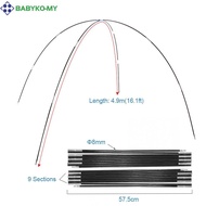 Babyko>>Camping Tent Pole Kit Fiberglass Material 3.0m 3.6m 4.0m 4.48m 4.9m 6-9 SectionsBrand New