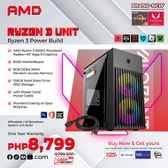 BRANDNEW System Unit CPU Standard Casing-AMD Ryzen 3 3200G 3.6ghz-8gb DDR4 128gb SSD