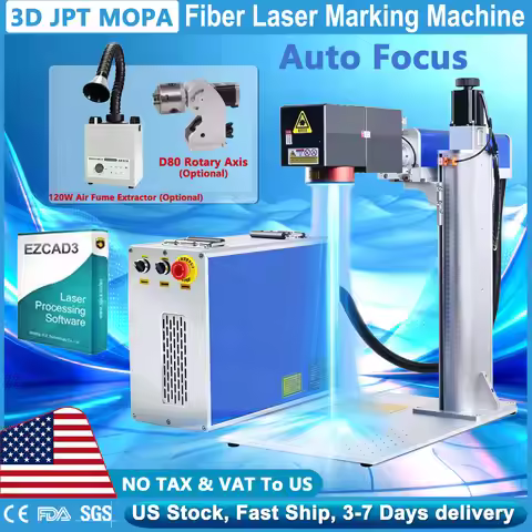 200W 3D Laser Engraving JPT Fiber Laser Marking Machine JPT MOPA 300W 100W 60W M7 Engraver For Gold 